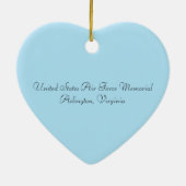 空軍記念ハートオーナメント セラミックオーナメント (裏面)