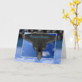 空軍試運転祝いカード カード (黄色い花)
