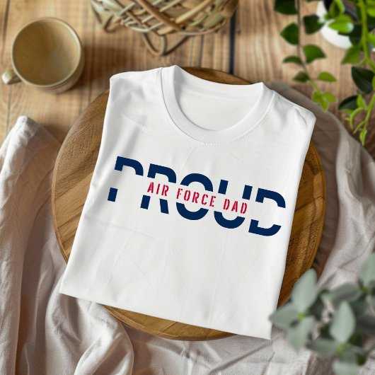 空軍誇りを持ったパパレッド&ブルー男子Tシャツ Tシャツ