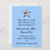 空軍警備員一般退職カード 招待状 (裏面)