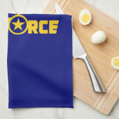 空軍軍隊スター金ゴールド キッチンタオル (四つ折り)