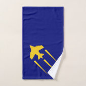 空軍軍隊スター金ゴールド バスタオルセット (ハンドタオル)