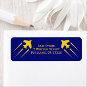 空軍軍隊スター金ゴールド ラベル (インサイチュ)