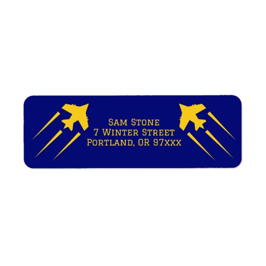 空軍軍隊スター金ゴールド ラベル (正面)