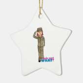 空軍迷彩柄赤 セラミックオーナメント (左)