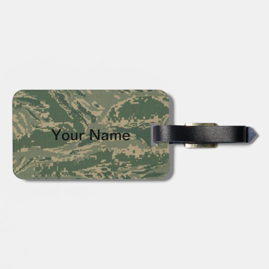 空軍迷彩荷物パーソナライズされたタグ ラゲッジタグ (裏面横)