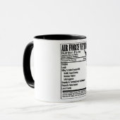 空軍退役軍人栄養事実 マグカップ (正面左)