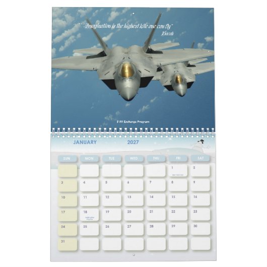 、空軍2010年の世界着陸して下さい カレンダー (1月 2027)