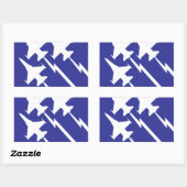 空軍 長方形シール (シート)