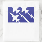 空軍 長方形シール (バッグ)