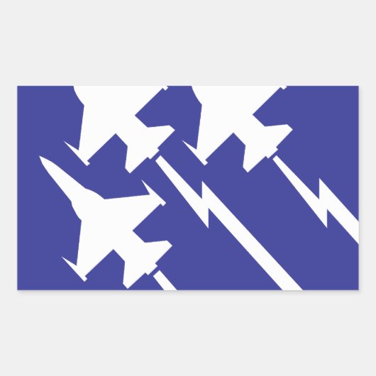 空軍 長方形シール (正面)