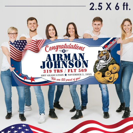 空軍BMT卒業319 TRSタイガース軍隊 横断幕
