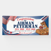 空軍BMT卒業321 TRSワーストッグス軍隊 横断幕 (横)