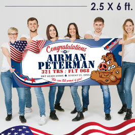 空軍BMT卒業321 TRSワーストッグス軍隊 横断幕