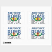 空軍EODシニア 長方形シール (シート)