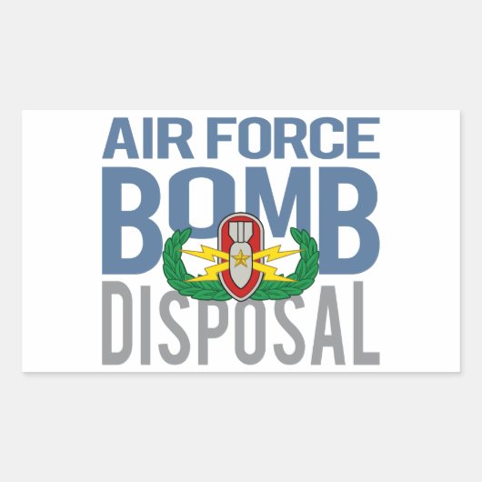 空軍EODシニア 長方形シール (正面)