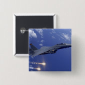 空軍F-15Eストライクイーグル 缶バッジ (正面&裏面)