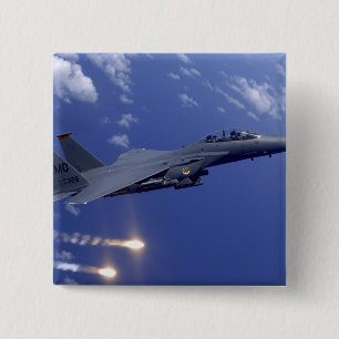 空軍F-15E殴打のワシ 缶バッジ