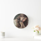 空転は引き裂きます(w/c紙で) ラウンド壁時計 (ホーム)