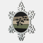 空輸のジャンプ スノーフレークピューターオーナメント (右)