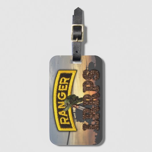 空輸のレーンジャーの退役軍人の獣医LRRP ラゲッジタグ (正面縦)