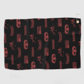 空輸パターン(赤い) ゴルフタオル (横)