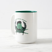 空輸軍隊の軍の記章のスタイル ツートーンマグカップ (正面左)