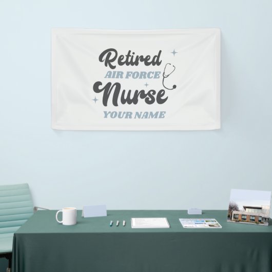 空退職した力ナース退職 横断幕 (トレードショー)