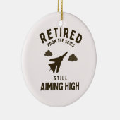 空退職した空おもしろい空軍退職ことわざ セラミックオーナメント (右)