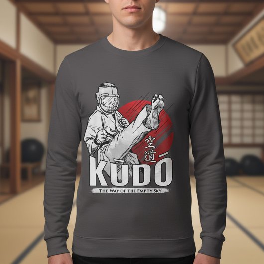 空道の武術 - ファイターと漢字デザイン Tシャツ