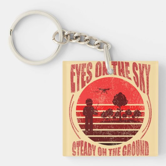 空間/測量用ドローン鍵 キーホルダー (正面)