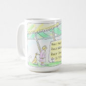 空頼みのマグ コーヒーマグカップ (正面左)