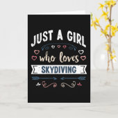 空飛ぶのが好きな女の子の面白いギフト カード (黄色い花)