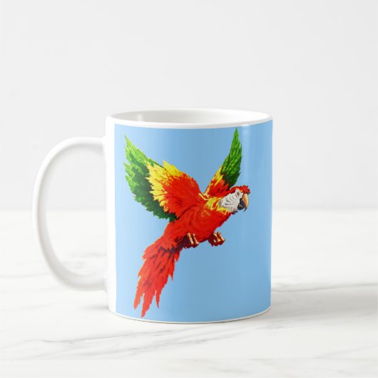 空飛ぶインコ コーヒーマグカップ (左)