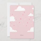 空飛ぶウサギのベイビーシャワー招待状 招待状 (裏面)