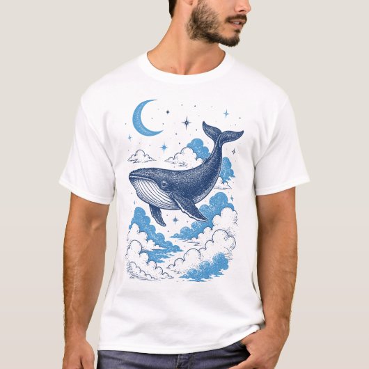 空飛ぶクジラ Tシャツ (正面)