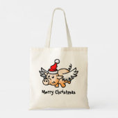 空飛ぶクリスマスブタ トートバッグ (裏面)