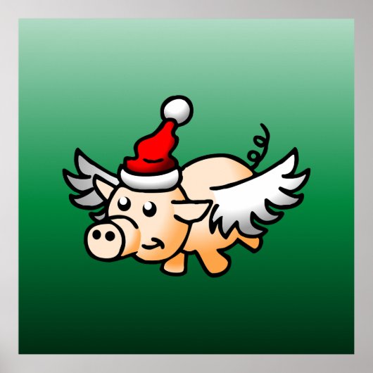 空飛ぶクリスマスブタ ポスター (正面)