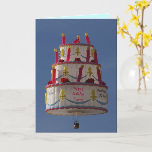 空飛ぶケーキ カード (黄色い花)