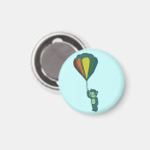 空飛ぶサル : 気球 マグネット (正面/裏面)