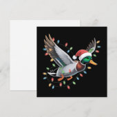 空飛ぶサンタダックのクリスマスイルミネーション ハンティングシーズン シーズンカード (正面/裏面)