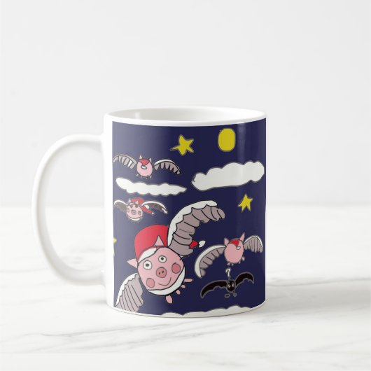空飛ぶサンタブタ コーヒーマグカップ (左)