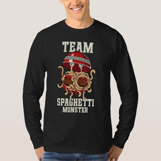 空飛ぶスパゲティ・モンスター FSM スパゲティ モンスター チーム Tシャツ (正面)