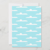 空飛ぶスーパーヒーロー コミック バースデー パーティー（女） 招待状 (裏面)