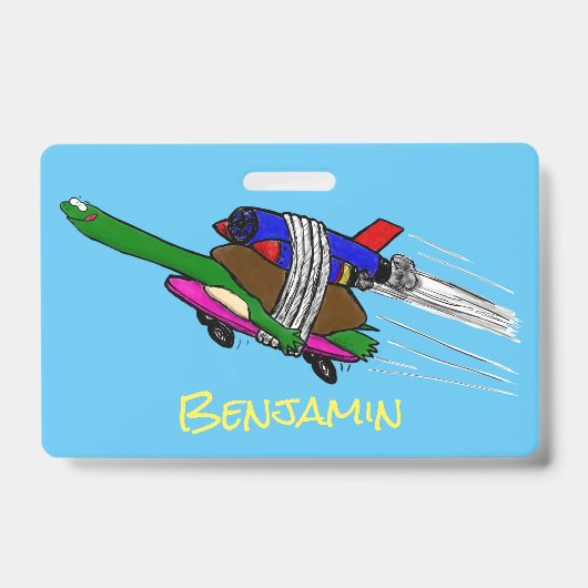 空飛ぶトカゲ バッジ (正面)