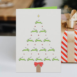 空飛ぶトナカリのクリスマス カード