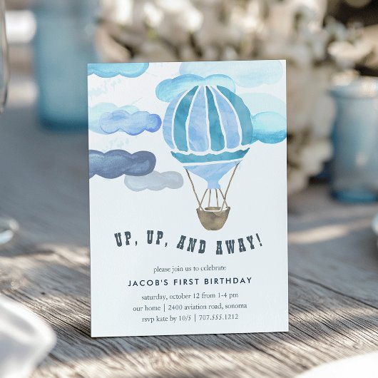 空飛ぶパーティへようこそ！子供の誕生日パーティのお誘い 招待状