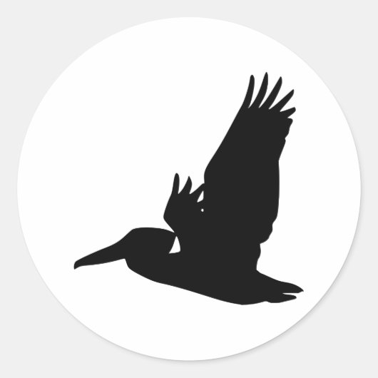 空飛ぶペリカン ラウンドシール (正面)