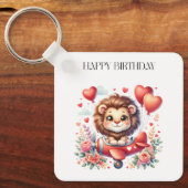 空飛ぶライオンの誕生日 キーホルダー (正面)