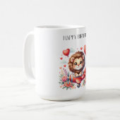 空飛ぶライオンの誕生日 コーヒーマグカップ (正面左)